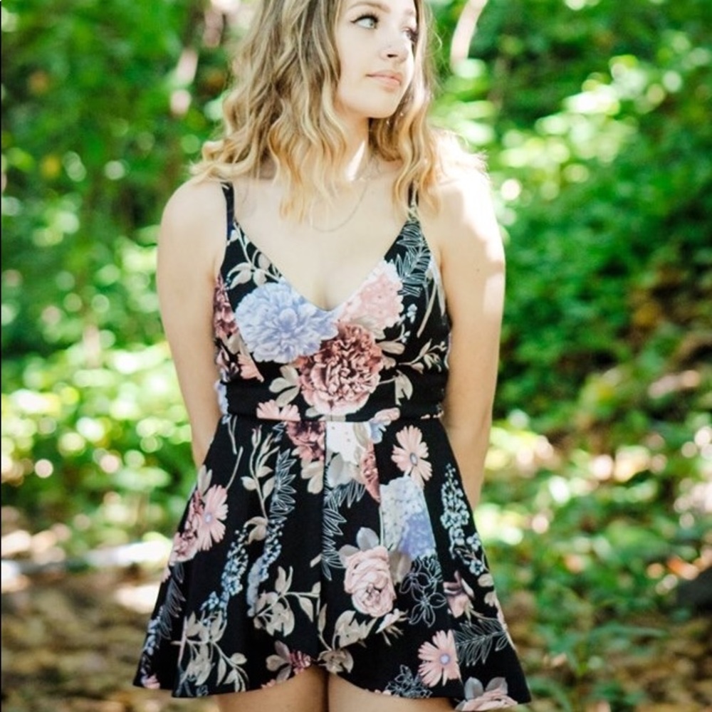 Black floral Jumper